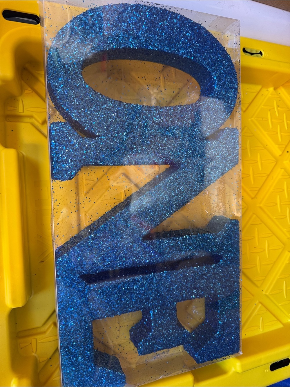 Blue Glitter 'LOVE' Decorative Word Accent - Home Accents